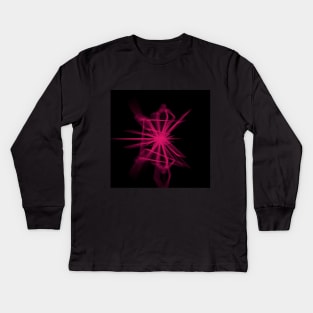 Spin My Hot Pink Crystal Kids Long Sleeve T-Shirt